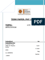 LCD and Its Applications