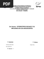 INVESTIGACION APLICADA - 3er Avance - Estereotipos Sociales y Su Influencia en Los Adolescentes