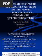 Capacidad de Soporte Subrasante Y Criterio Aashto 93 para Caracterizar La Subrasante Ejercicios Resueltos