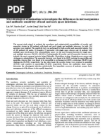 Microbiological Examination To Investigate The Differences in Microorganisms and Antibiotic Sensitivity of Head and Neck Space Inf