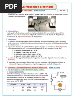 08-La Puissance Électrique Cours Prof - Flyh