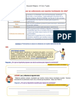 Act. 03 3 Año de Sec. Proponemos Un Actuar en Coherencia Con Nuestro Testimonio de Vida