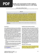 Environmental Life Cycle Assessment of Water Supply in South Africa: The Rosslyn Industrial Area As A Case Study