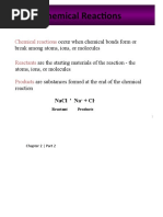 Chapter 2 - Part 2 Chemical Reactions