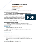 Computer Science G10: Programming Languages and Paradigms