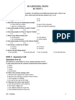 B1 Listening Tests B1 Test 1 PART 1-Questions 1-8