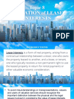 Topic 8 Valuation of Lease Interests