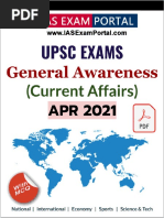 Ias Exam Portal - Monthly Current Affairs Apr 2021