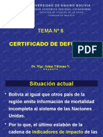 Certificado de Defunción 2020