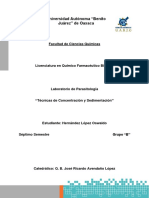 Técnicas de Concentración y Sedimentación