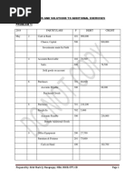 Answers and Solutions To Additional Exercises Problem 1