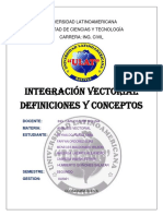 Integración Vectorial Definiciones Y Conceptos