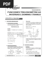 Tema 20 - Funciones Trigonométricas Inversas I - Dominio y Rango