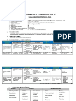 Programación y Silabo de Taller de Programación Web