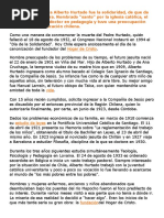 Si Algo Caracterizó A Alberto Hurtado Fue La Solidaridad