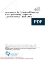 Procedures For The Collection of Diagnostic Blood Specimens by Venipuncture Approved Standard-Sixth Edition