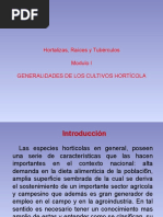 Hortalizas, Raíces y Tubérculos Modulo I Generalidades de Los Cultivos Hortícola