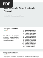 Aula 2 TCC 1 - Tipos de Pesquisa