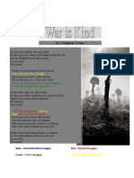 War Is Kind Analysis