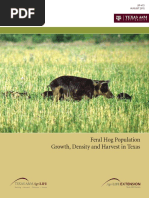 ESP 472 Feral Hog Population Growth Density Harvest in Texas