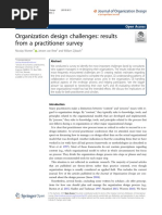 Organization Design Challenges Results From A Prac