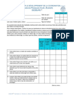 Questionnaire Parents DCDQ-FE