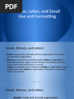 Memo, Letter, and Email Formatting