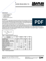 Product Technical Data: 418Mhz Am Miniature Transmitter Module (Micro TX) Nv08J