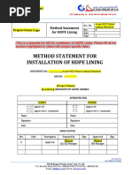 25.MOS Template - Installation of HDPE Lining