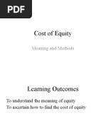 Cost of Equity: Meaning and Methods