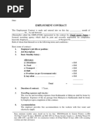 Employment Contract 1