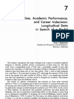 Drug Use, Academic Performance, and Career Indecision: Longitudinal Data in Search of A Model