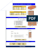 Cálculo de Ladrillos y Mortero para Un Muro