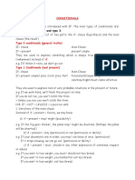 Type 0, Type 1, Type 2 and Type 3.: Conditionals Conditionals