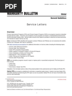 Warranty Bulletin: Service Letters