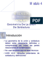 Geometría de La Unión de Soldadura