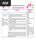 Actividades de Resiliencia 1ro.