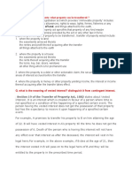 Q. Define Immovable Property. What Property Can Be Transferred ?