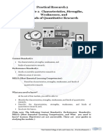 Practical Research 2 Module 1: Characteristics, Strengths, Weaknesses, and Kinds of Quantitative Research