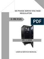 Three Phase Servo Voltage Regulator: User & Service Manual