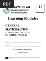 Learning Modules: Dhayfullah