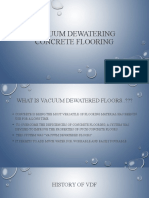 Vaccum Dewatering in Concrete