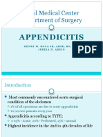 Bicol Medical Center Department of Surgery: Appendicitis