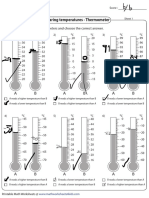 Comparing Temperatures - Thermometer: A B A B A B