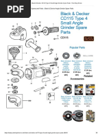 Black & Decker CD115 Type 4 Small Angle Grinder Spare Parts - Part Shop Direct