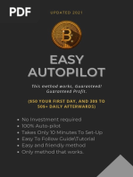 (2021 Working) AUTOPILOT METHOD TO GET 1-2 BTC WEEKLY