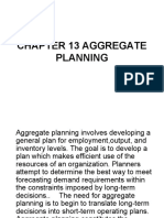 Chapter 13 Aggregate Planning