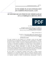 Proyecto Sobre Plan de Integracion Comunidad Cuerpos Policiales A Los Fines de Minimizar Los Indices de Criminalidad en La Parroquia Miguel Pena