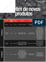 Boletim de Novos Produtos - Março 2020