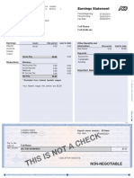 Earnings Statement: Earnings Other Benefits and Information Deposits